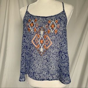 Floral Embroidered Tank